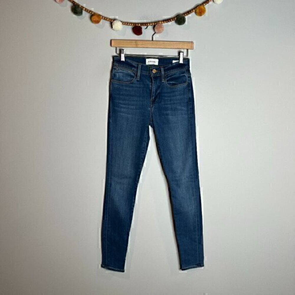 Frame Le High Skinny medium wash jeans